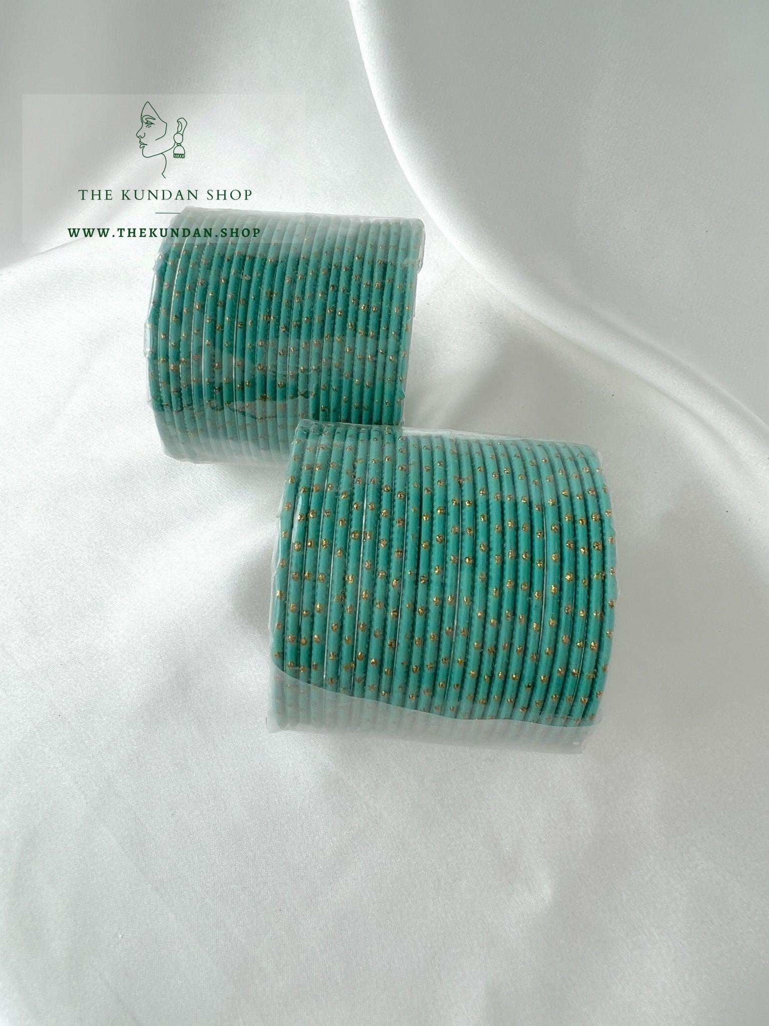 Childs Bangles in Teal Bangles THE KUNDAN SHOP 