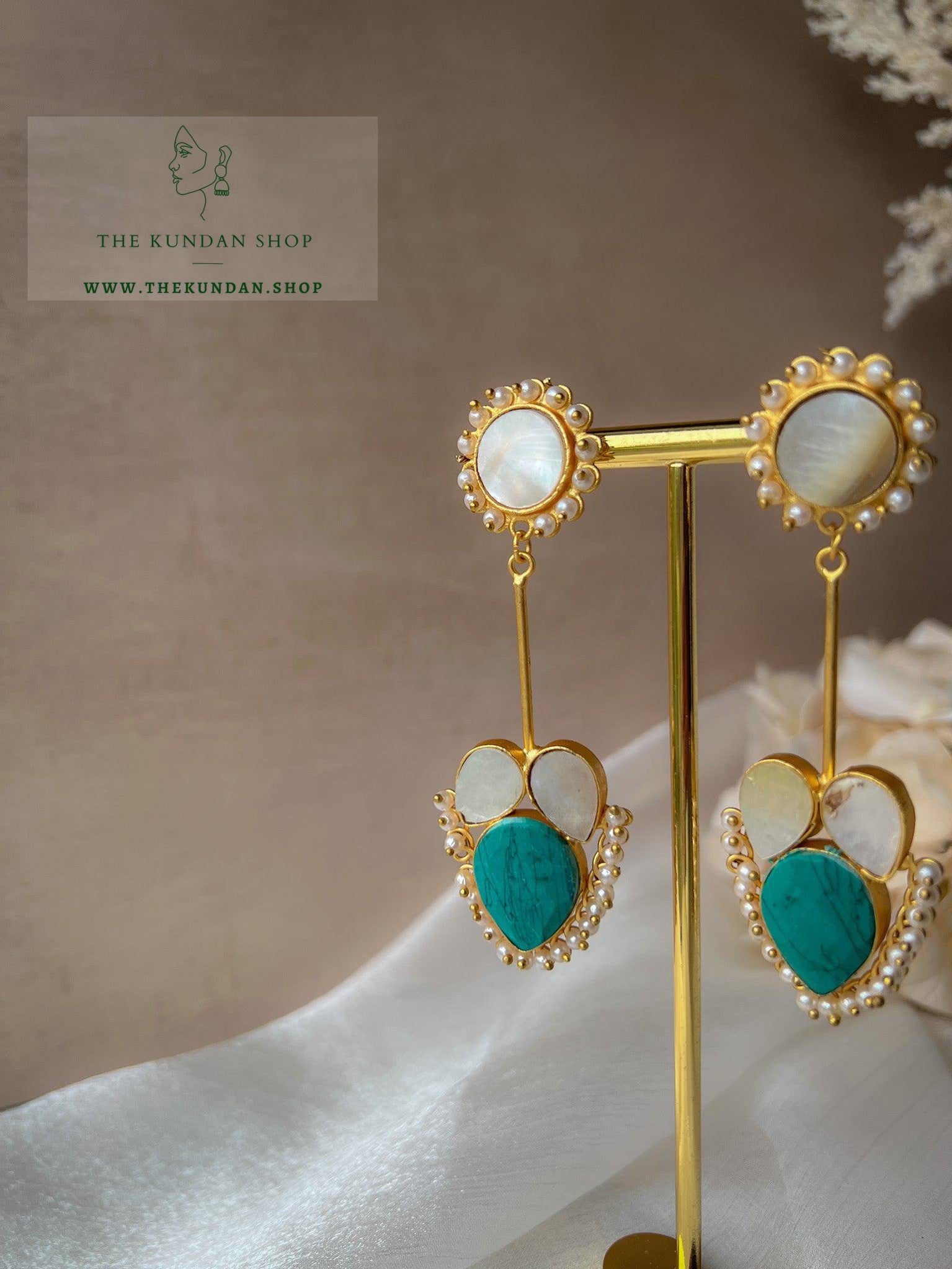 Secrets in Mother of Pearl Earrings THE KUNDAN SHOP 