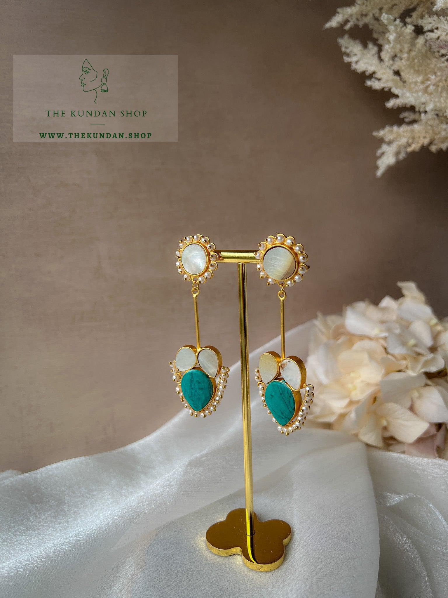 Secrets in Mother of Pearl Earrings THE KUNDAN SHOP 