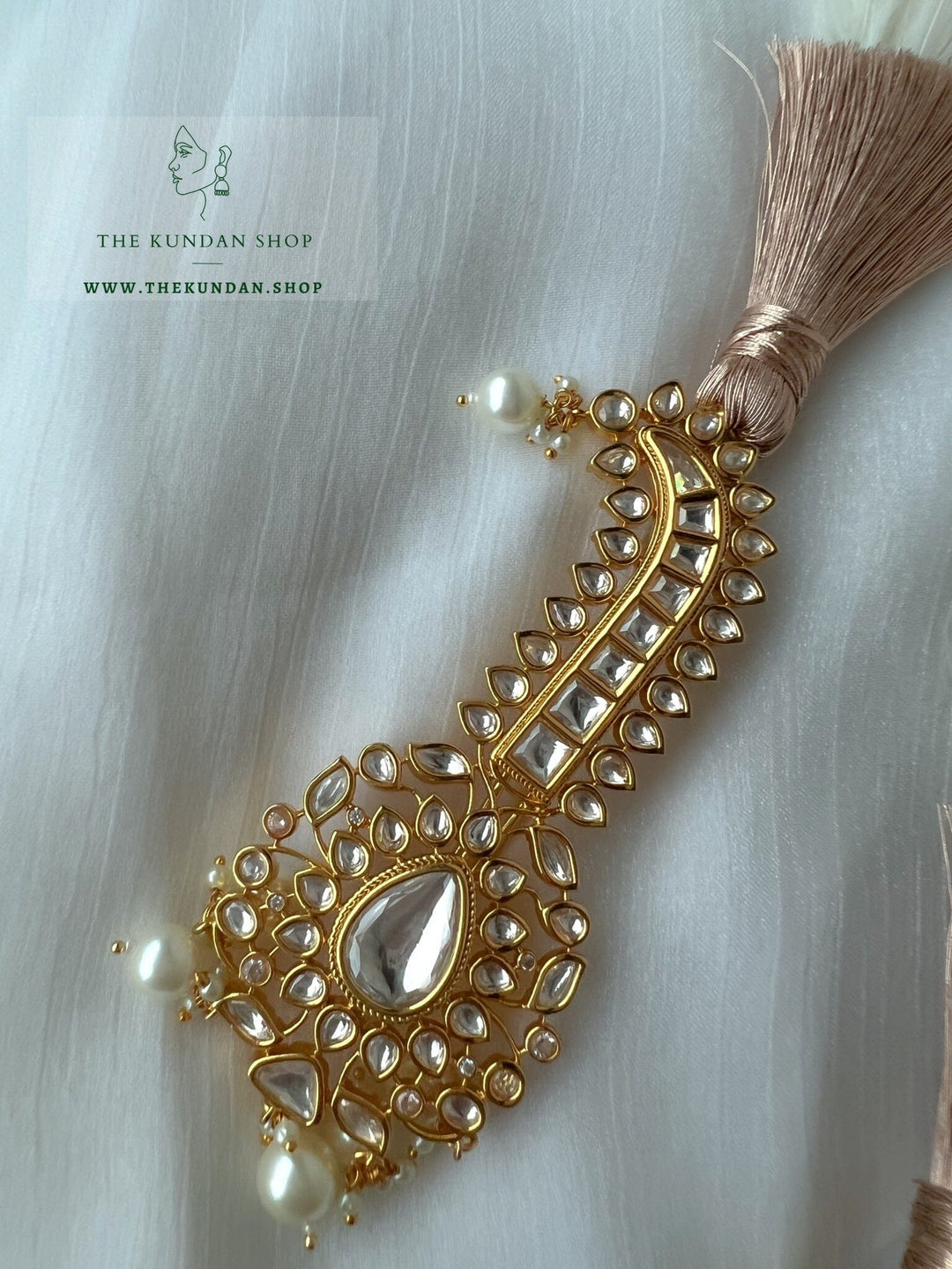 Teardrop Center Kalgi Kalgi THE KUNDAN SHOP Clear 