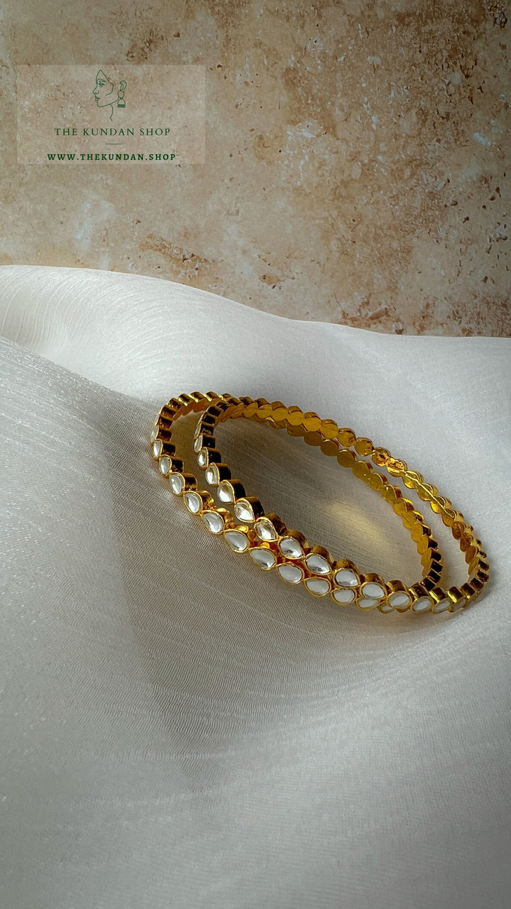 Kundan Sliver Pair Bangles THE KUNDAN SHOP 