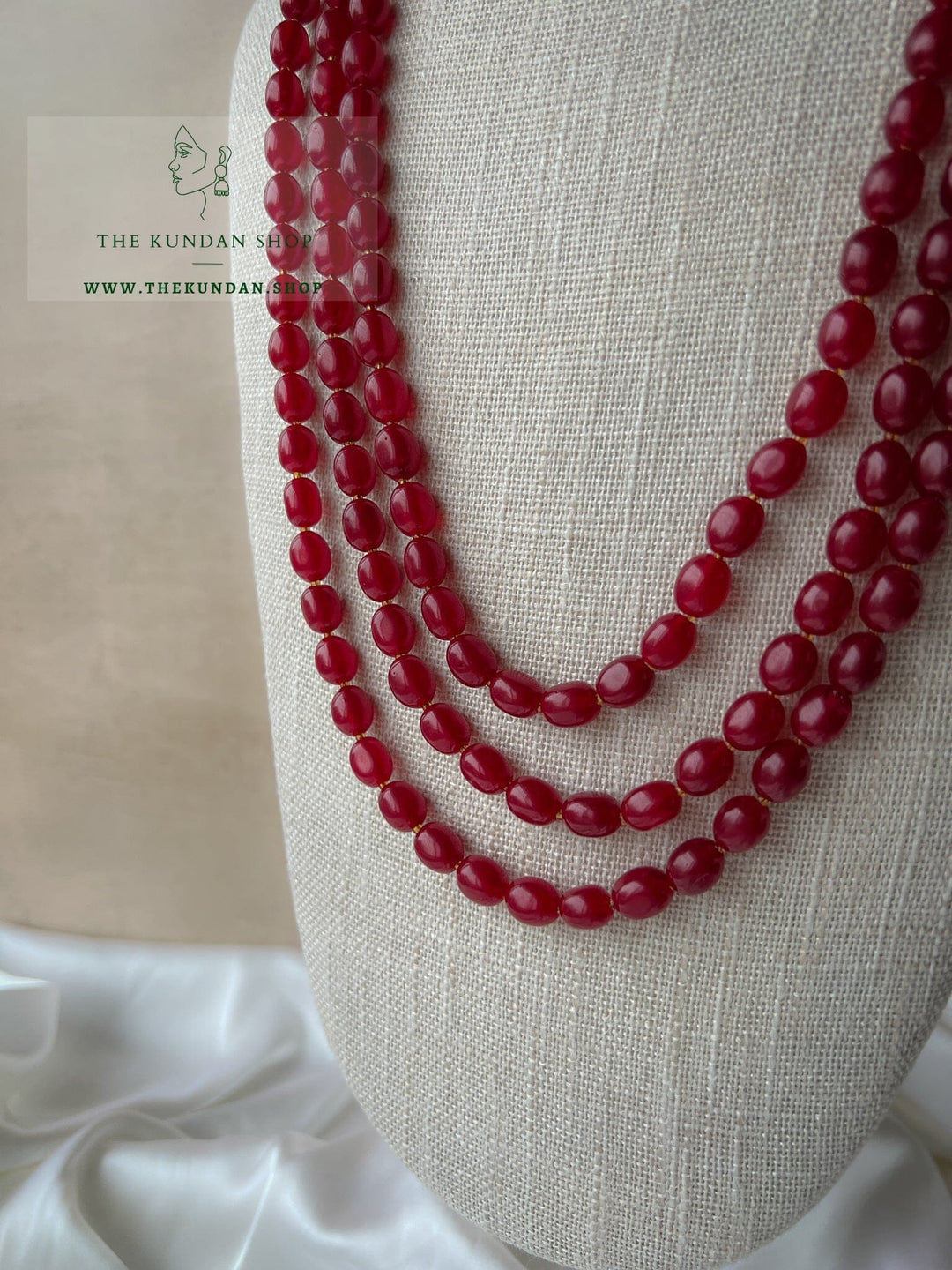 Classic Maroon Mala Grooms Mala THE KUNDAN SHOP 