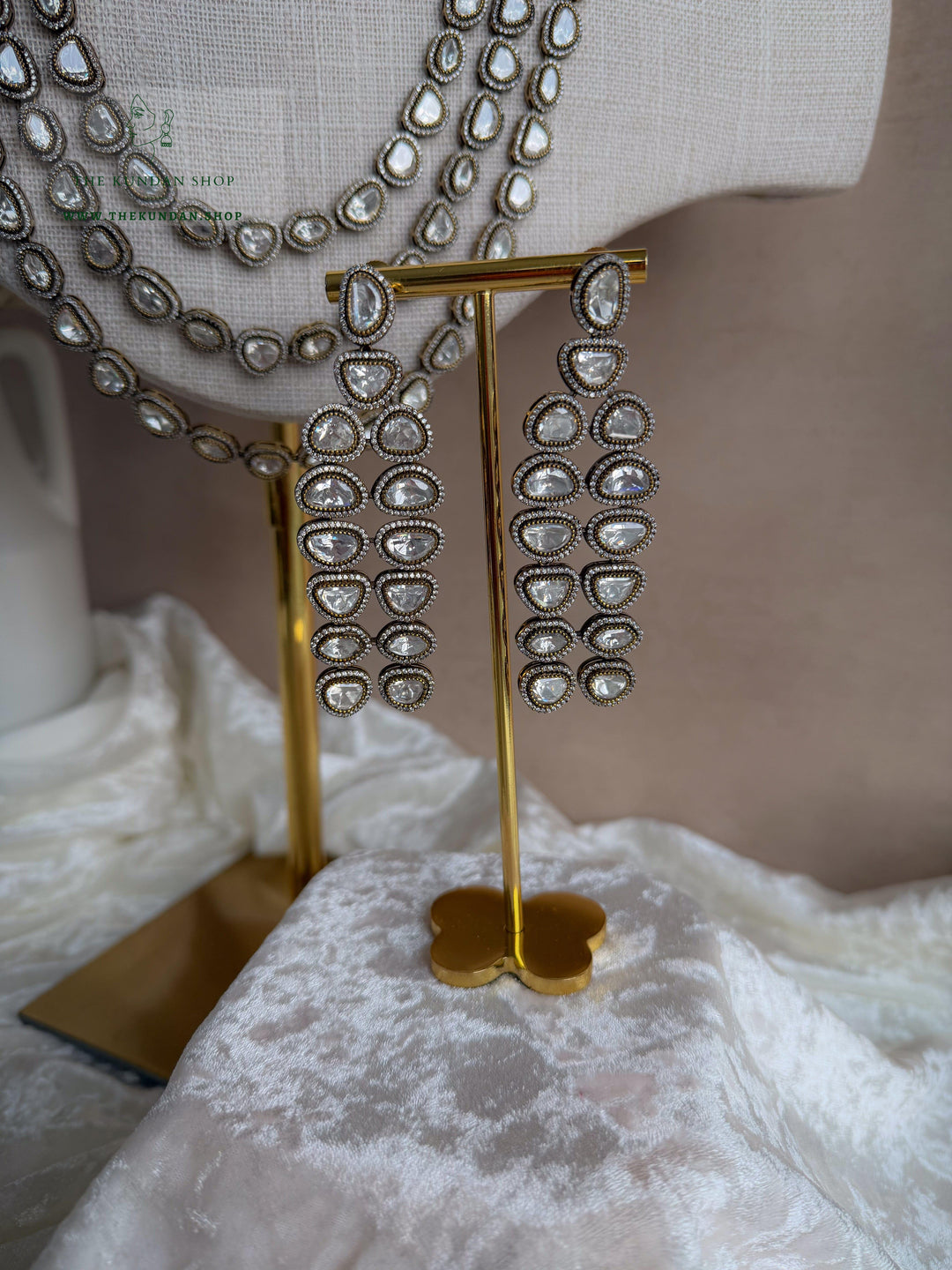 Satin Layers Necklace Sets THE KUNDAN SHOP 