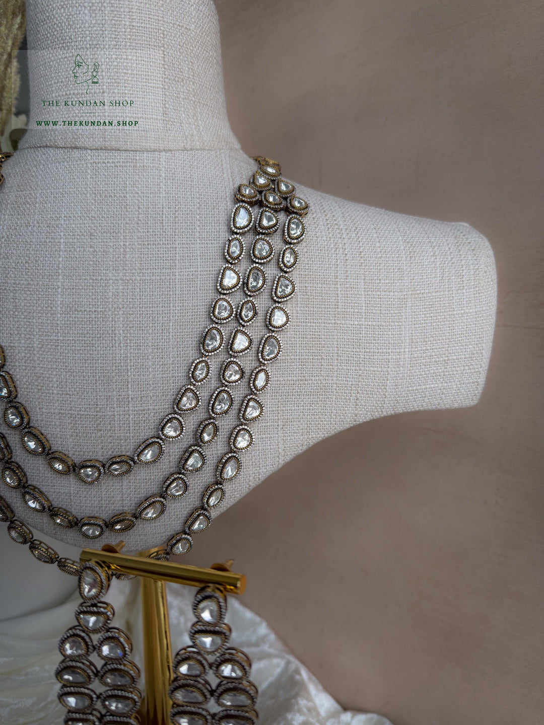Satin Layers Necklace Sets THE KUNDAN SHOP 