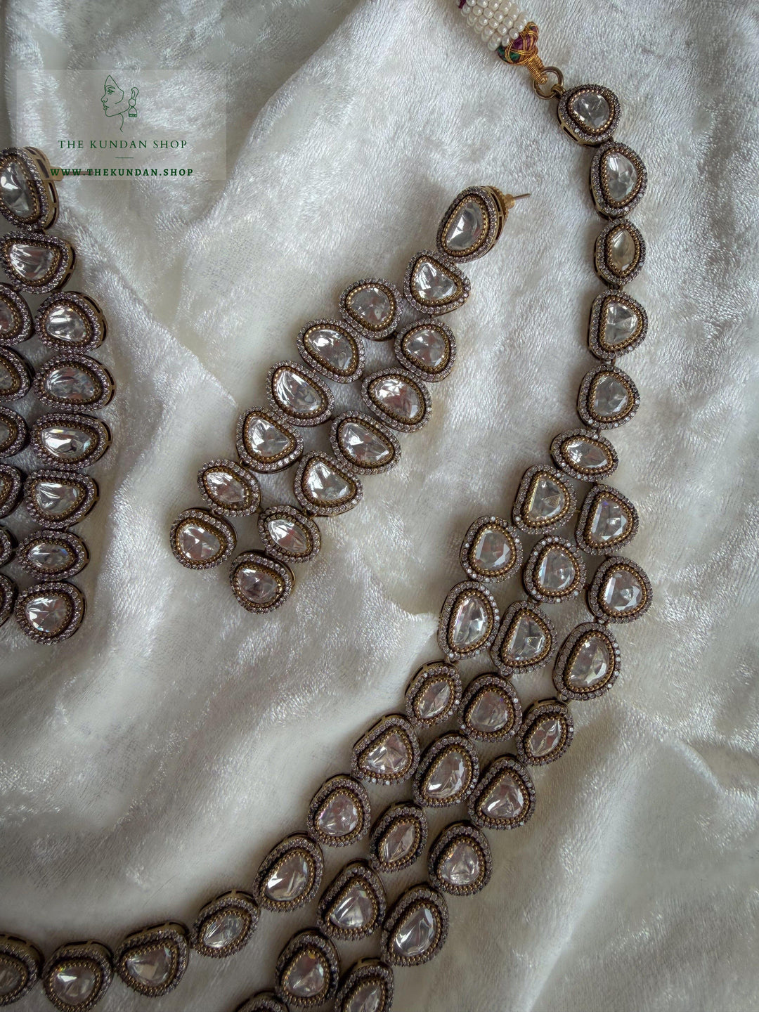 Satin Layers Necklace Sets THE KUNDAN SHOP 