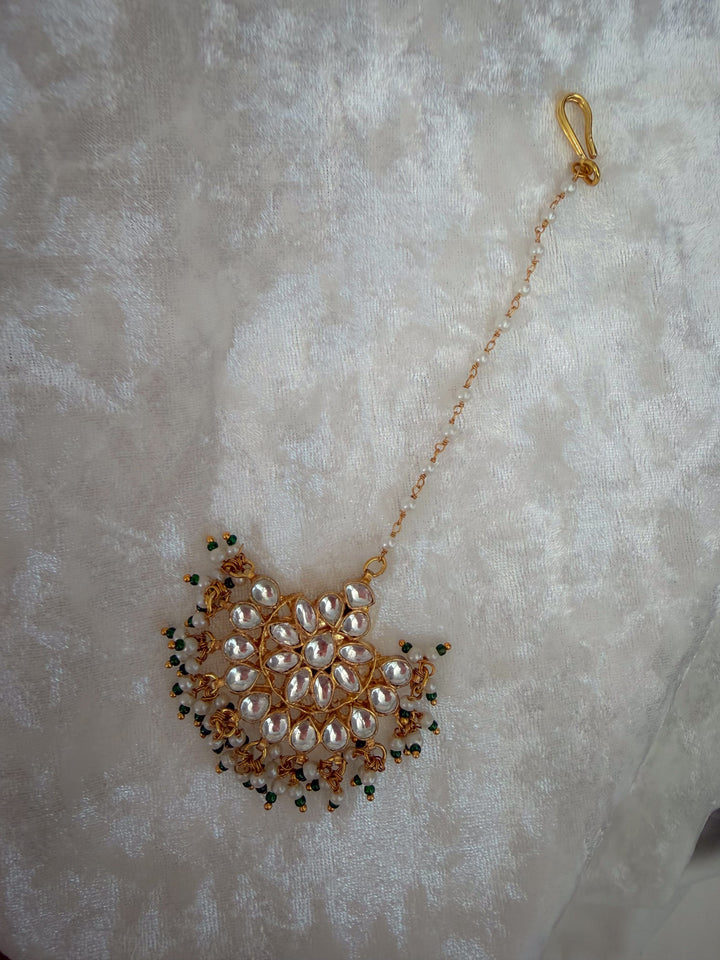 Pearl Kundan - Various Style Tikkas Maangtikka THE KUNDAN SHOP 7 