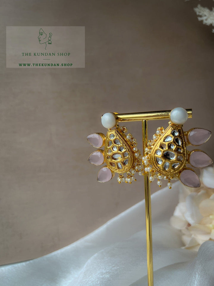 Composure in Tri-Stone Earrings THE KUNDAN SHOP 