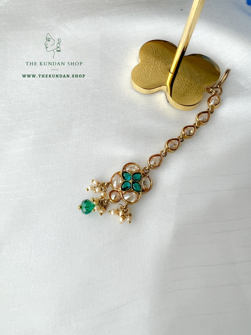 Rescued Floral in Turquoise Green Necklace Sets THE KUNDAN SHOP 