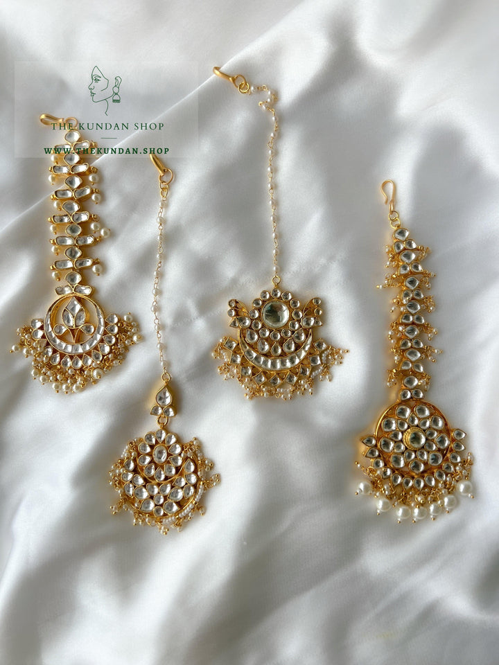 Pearl Kundan - Various Style Tikkas Maangtikka THE KUNDAN SHOP 