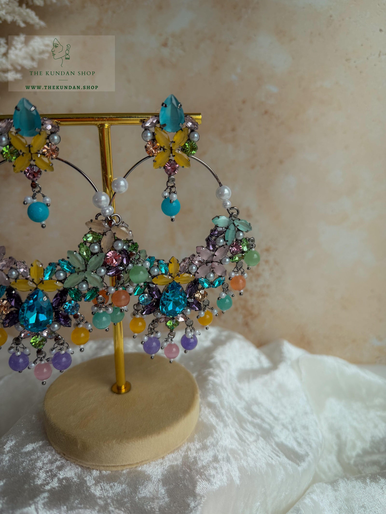 Pastel Dusk Earrings THE KUNDAN SHOP 