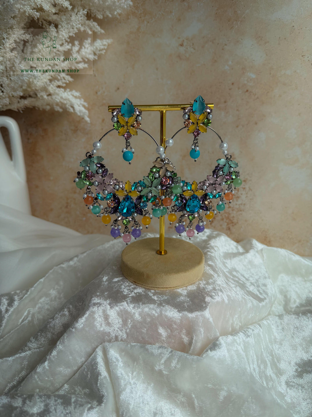 Pastel Dusk Earrings THE KUNDAN SHOP 