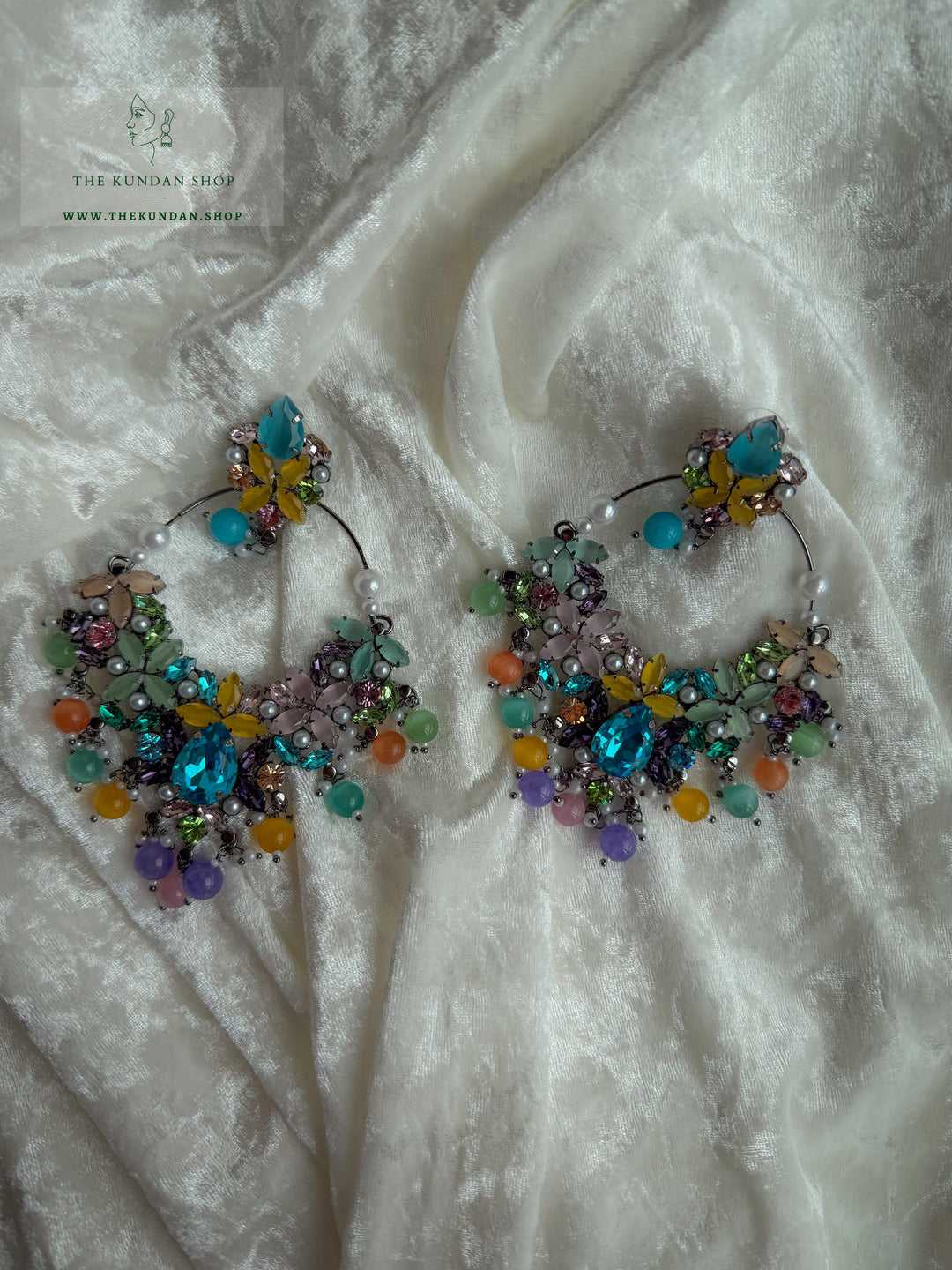 Pastel Dusk Earrings THE KUNDAN SHOP 