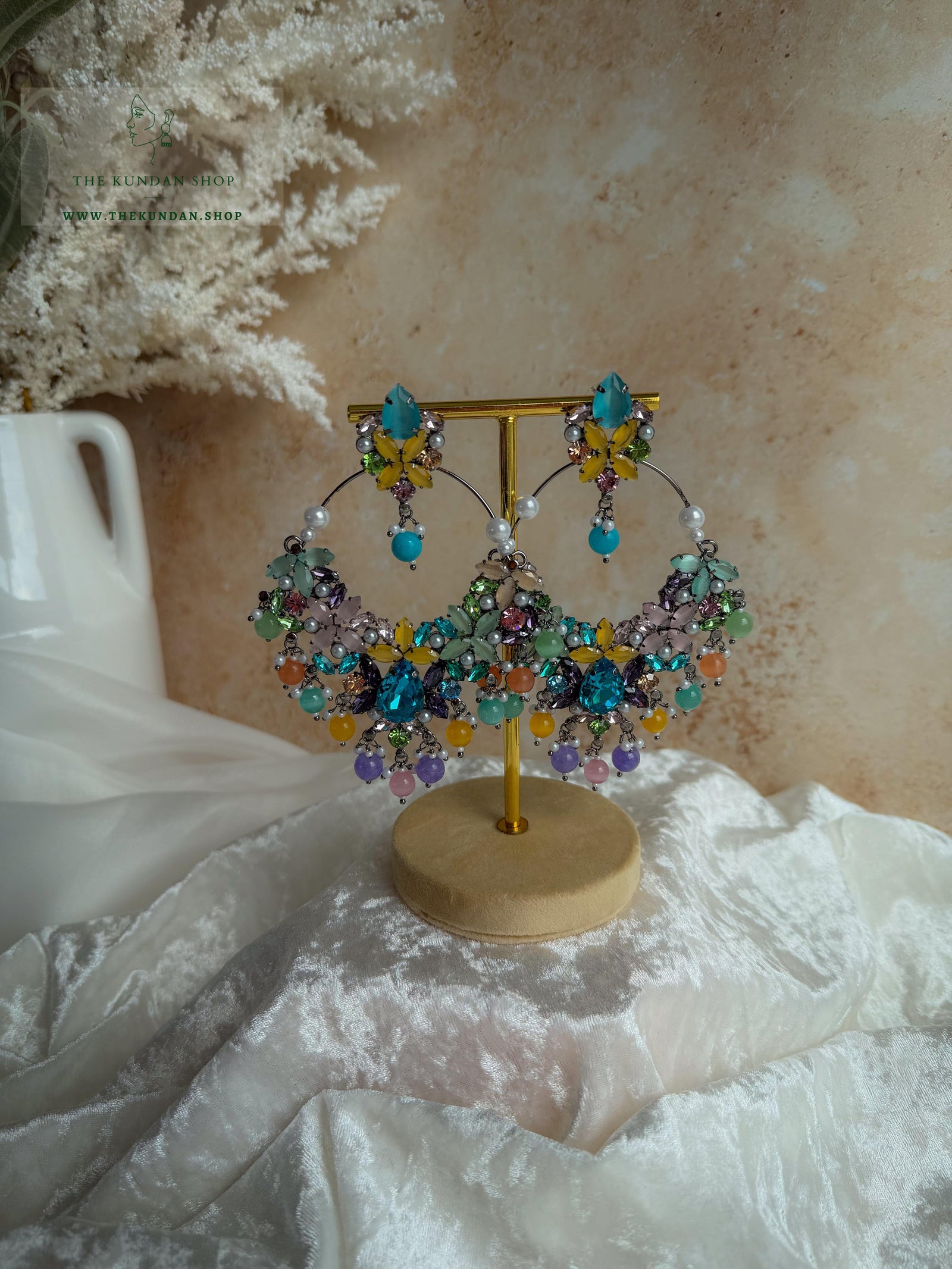 Pastel Dusk Earrings THE KUNDAN SHOP 