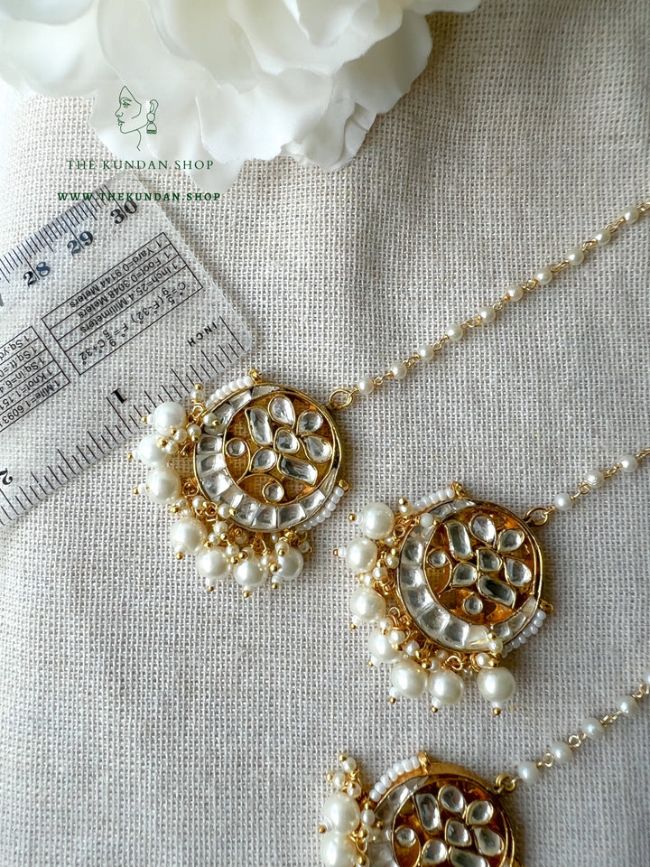 Handled in Pearl Tikka Maangtikka THE KUNDAN SHOP 