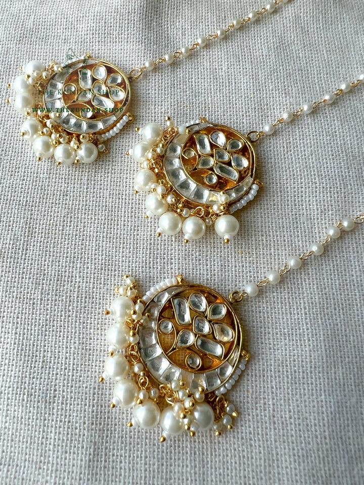 Handled in Pearl Tikka Maangtikka THE KUNDAN SHOP 