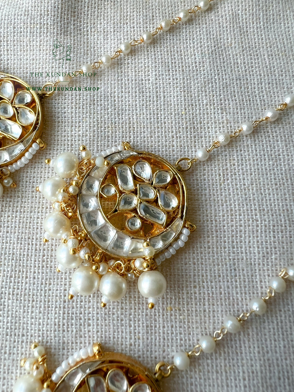 Handled in Pearl Tikka Maangtikka THE KUNDAN SHOP 