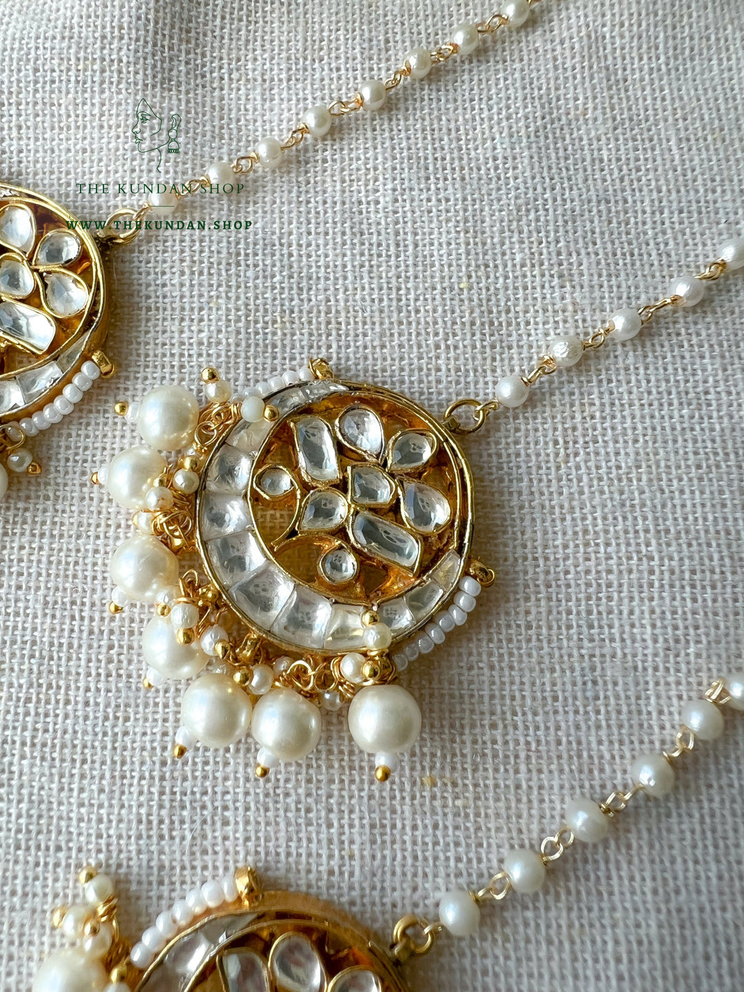 Handled in Pearl Tikka Maangtikka THE KUNDAN SHOP 