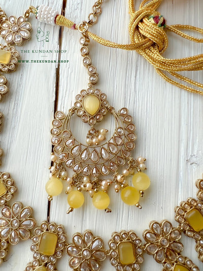 Heavenly in Yellow Necklace Sets THE KUNDAN SHOP 