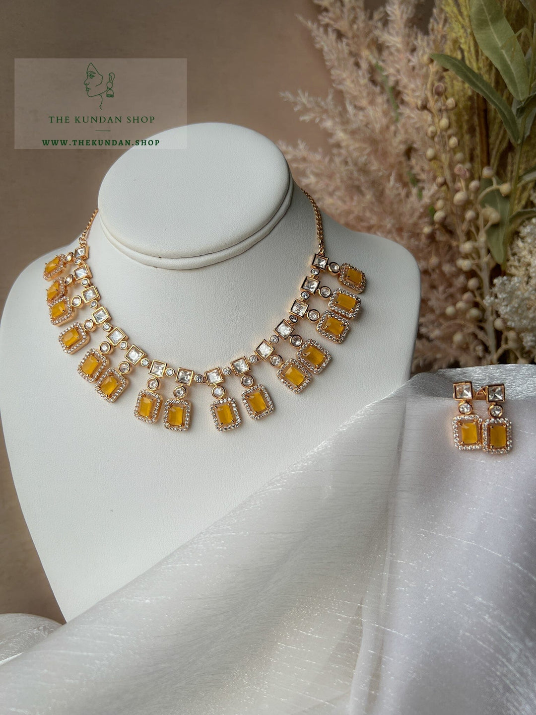 Rise in Yellow Necklace Sets THE KUNDAN SHOP 