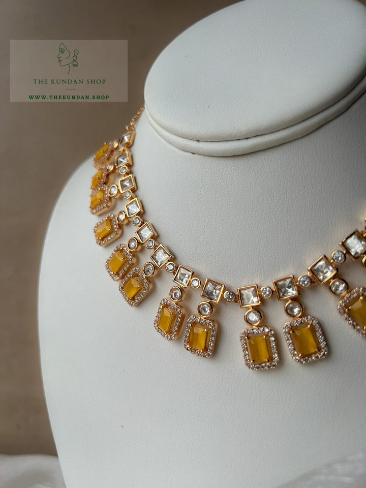 Rise in Yellow Necklace Sets THE KUNDAN SHOP 