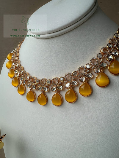Hopeless Romantic in Yellow Necklace Sets THE KUNDAN SHOP 