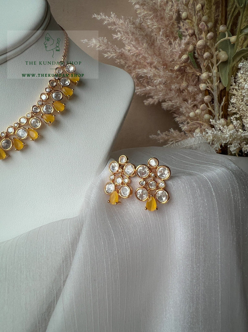 Gatekeep in Yellow Necklace Sets THE KUNDAN SHOP 