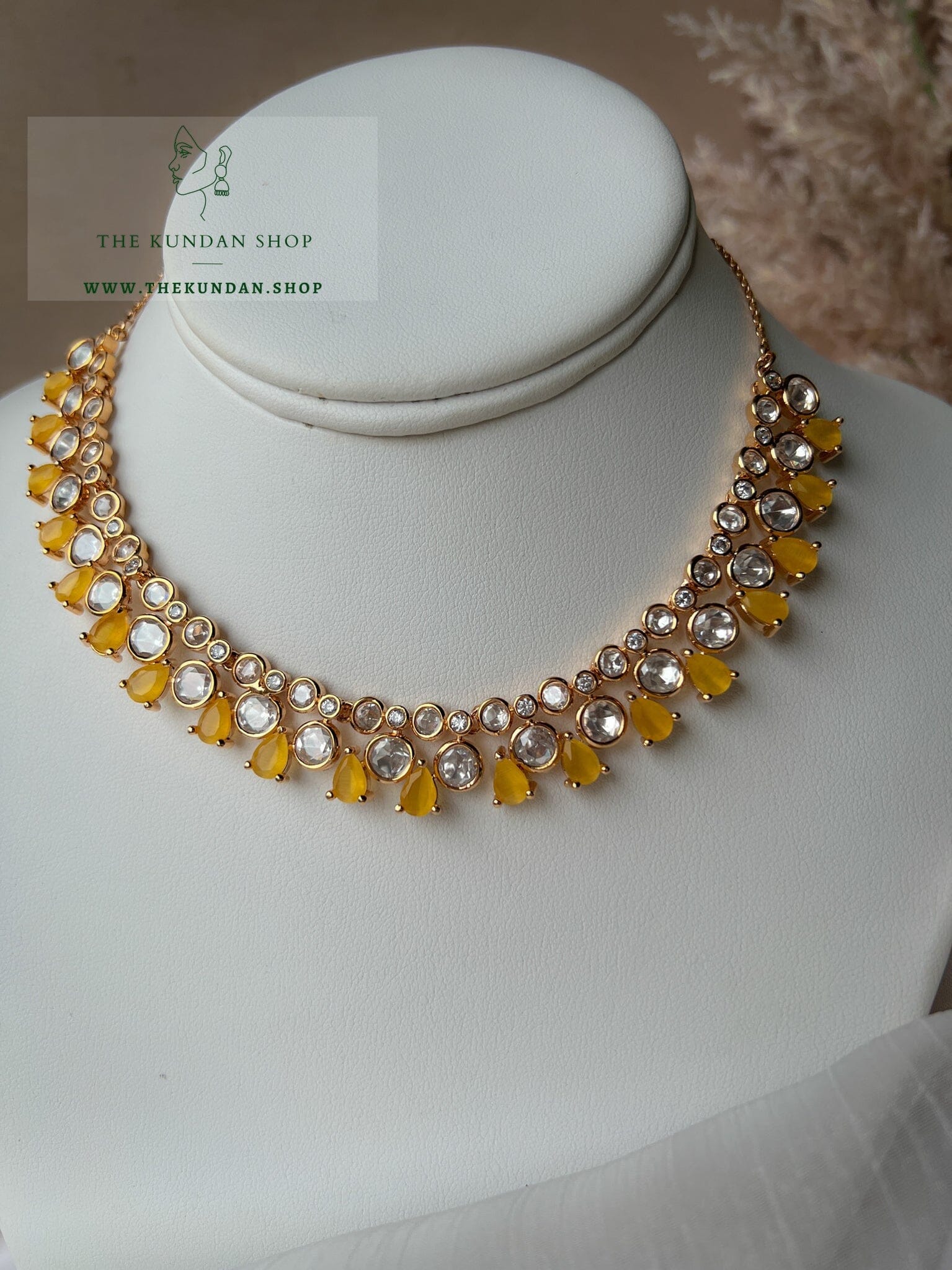 Gatekeep in Yellow Necklace Sets THE KUNDAN SHOP 