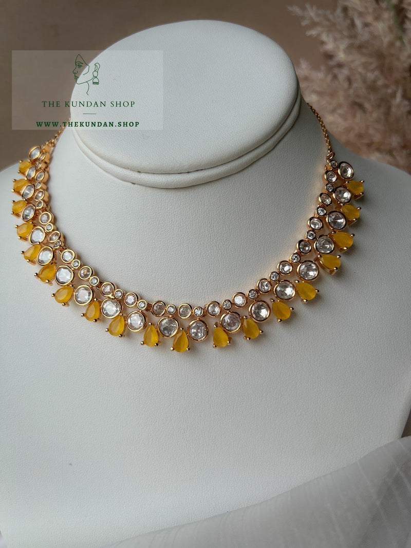 Gatekeep in Yellow Necklace Sets THE KUNDAN SHOP 
