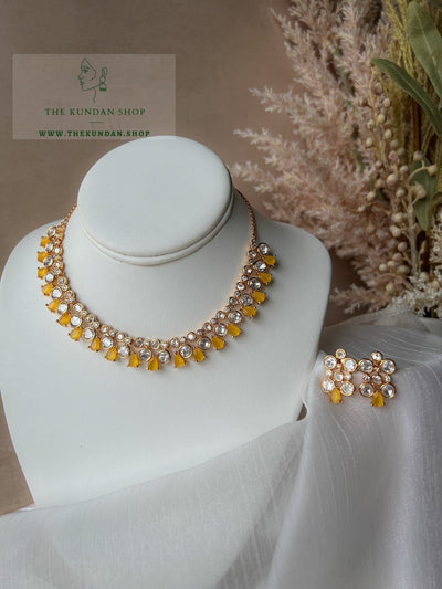 Gatekeep in Yellow Necklace Sets THE KUNDAN SHOP 