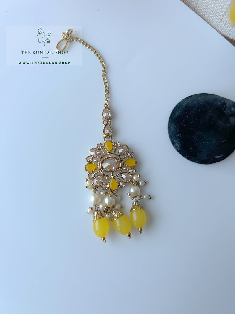 Envy Polki in Yellow Necklace Sets THE KUNDAN SHOP 