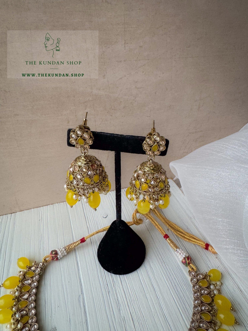 Saving Grace in Yellow Necklace Sets THE KUNDAN SHOP 