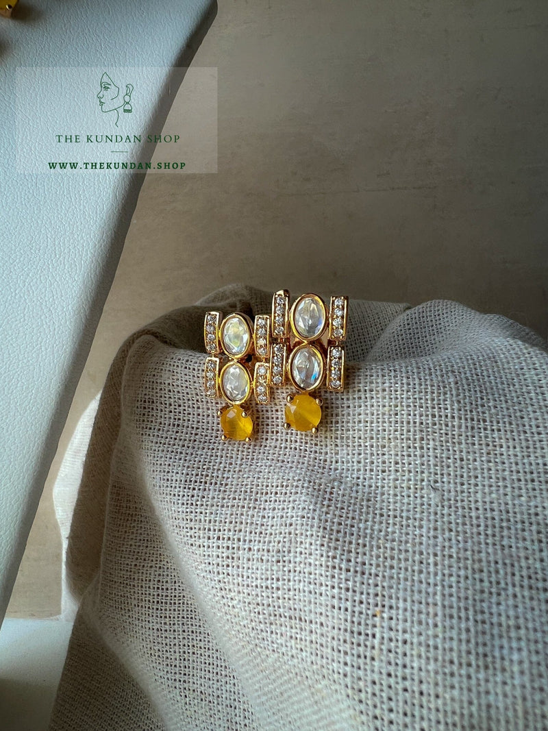 Embellished in Yellow Necklace Sets THE KUNDAN SHOP 