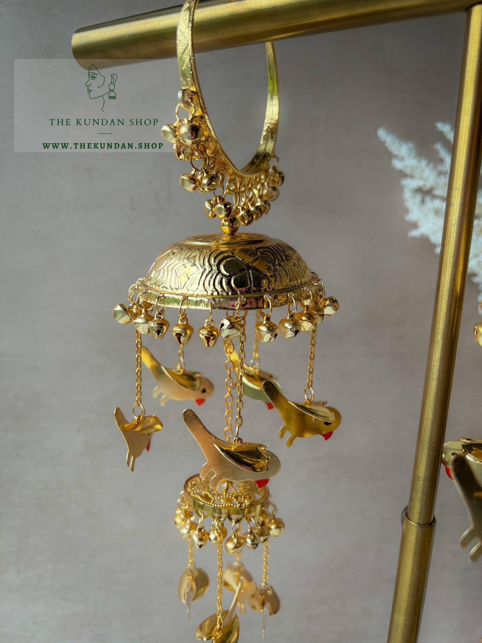 Dainty Flight in Gold Kaleeray Kaleeray THE KUNDAN SHOP 