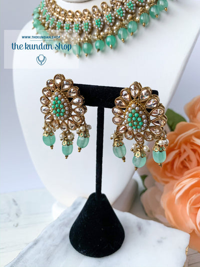 Foolish - Mint, Necklace Sets - THE KUNDAN SHOP