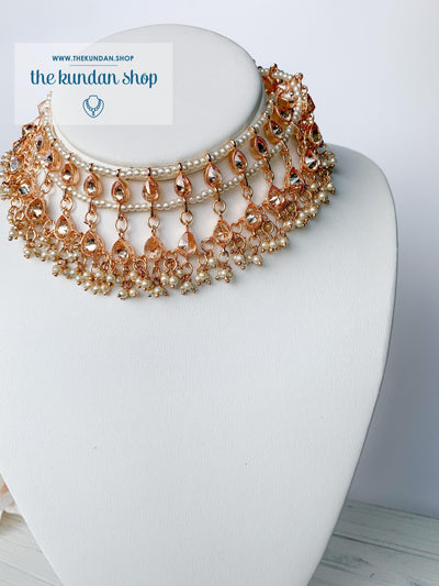 Aligned Choker Necklace Sets THE KUNDAN SHOP 
