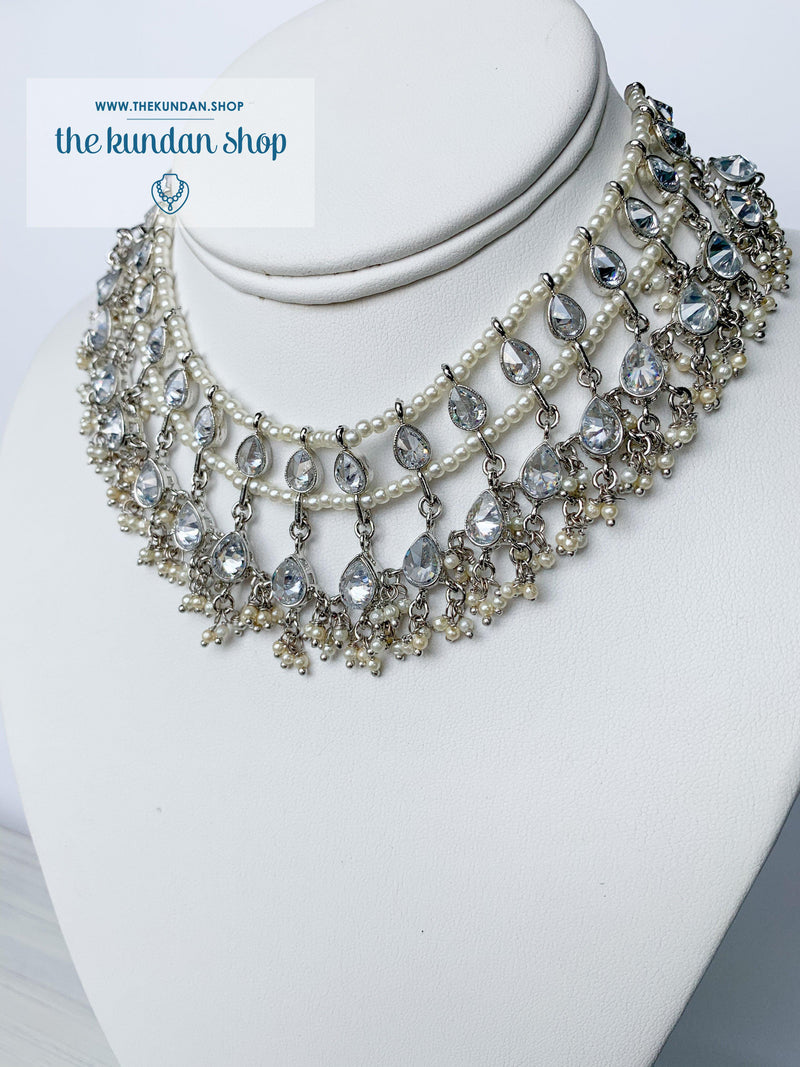 Aligned Choker Necklace Sets THE KUNDAN SHOP 
