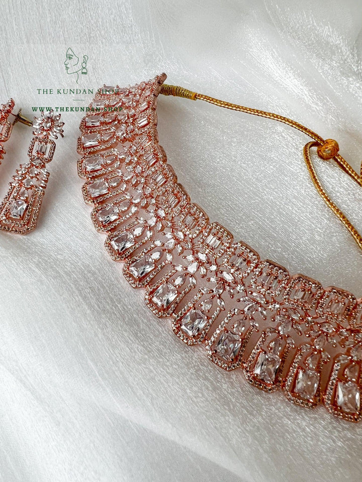 Boisterous in Rose Gold Necklace Sets THE KUNDAN SHOP 