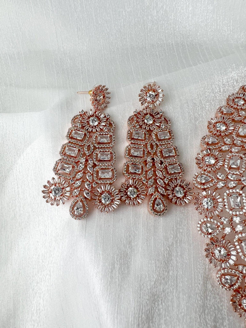 Wanders in Rose Gold Necklace Sets THE KUNDAN SHOP 