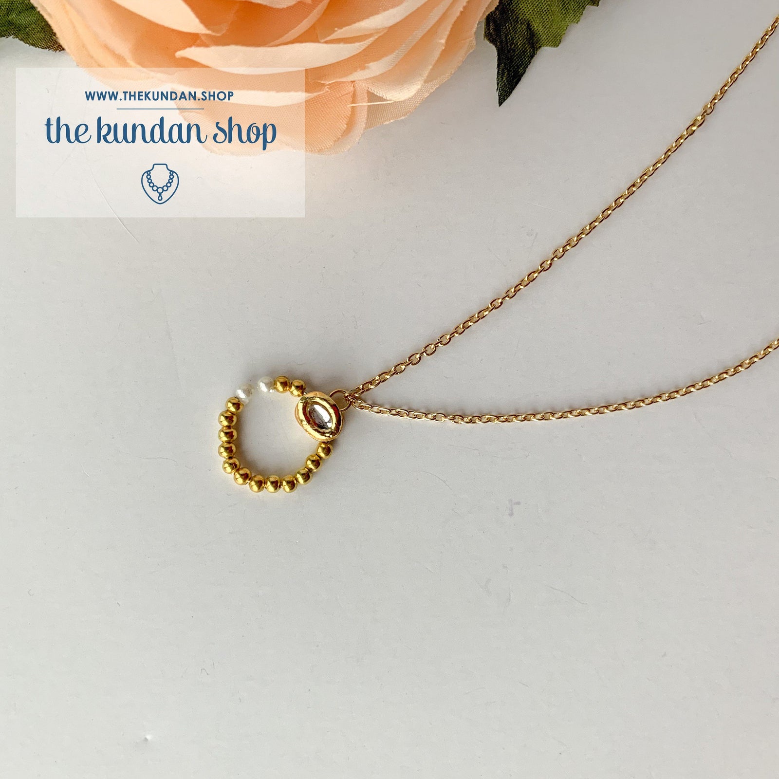 Clear Stone - 2 Layer Sahara Nose Ring, Naath - THE KUNDAN SHOP