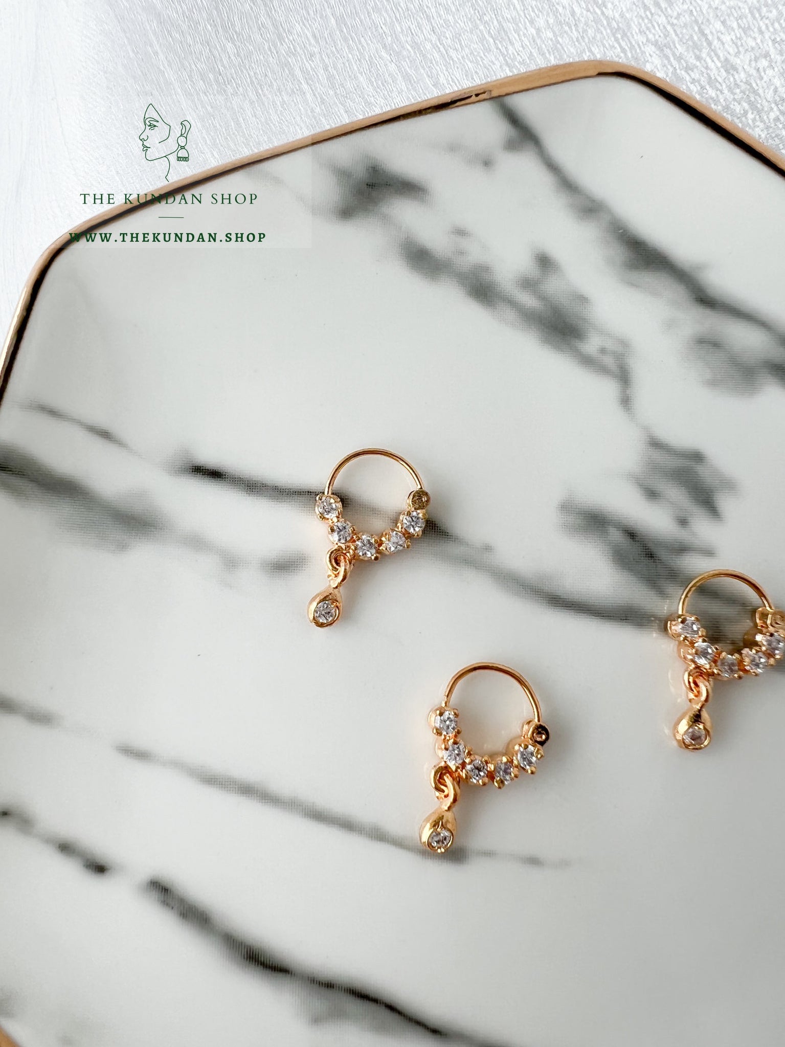 Classic Pierced Nose Ring Naath THE KUNDAN SHOP 