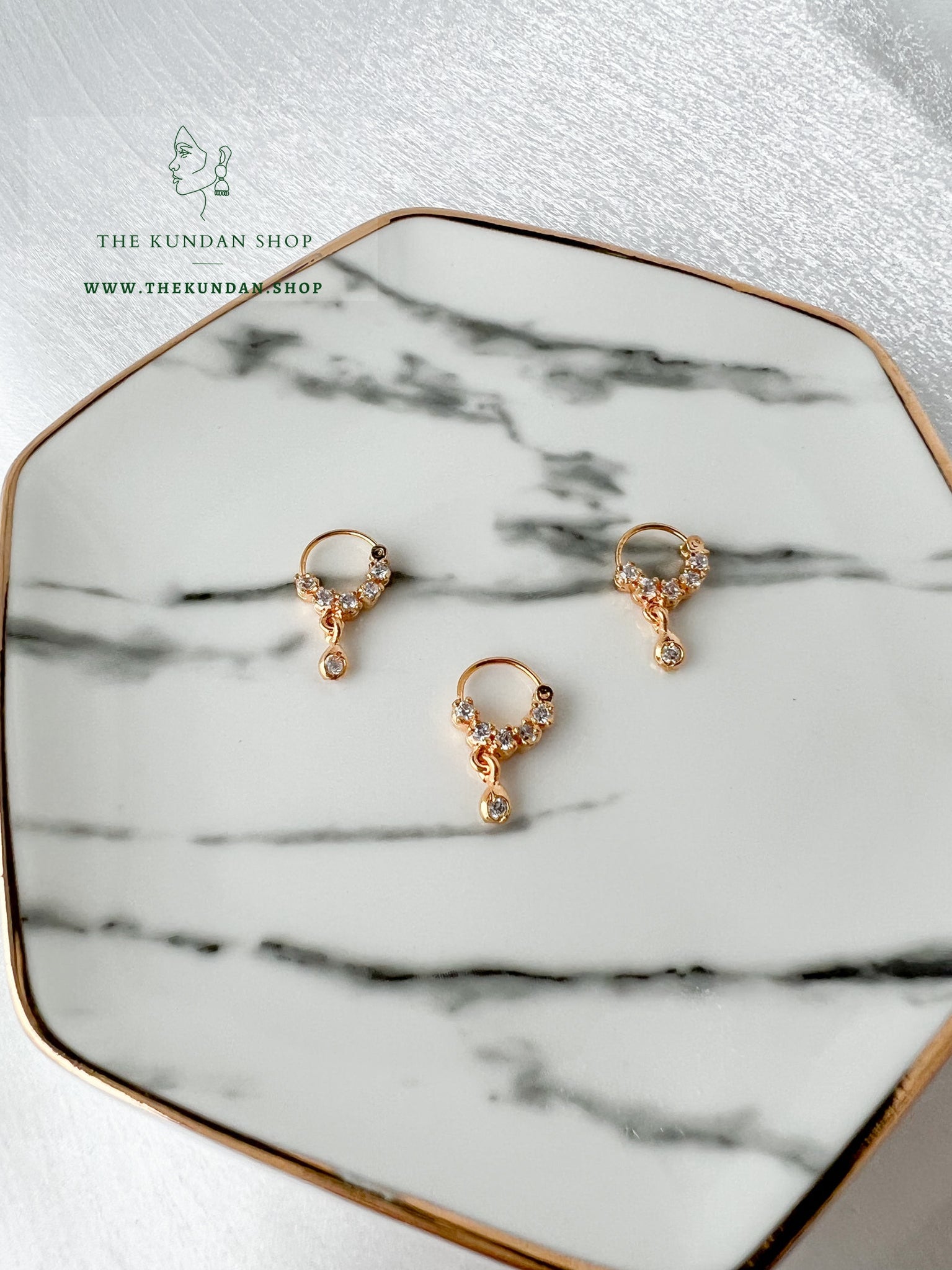 Classic Pierced Nose Ring Naath THE KUNDAN SHOP 