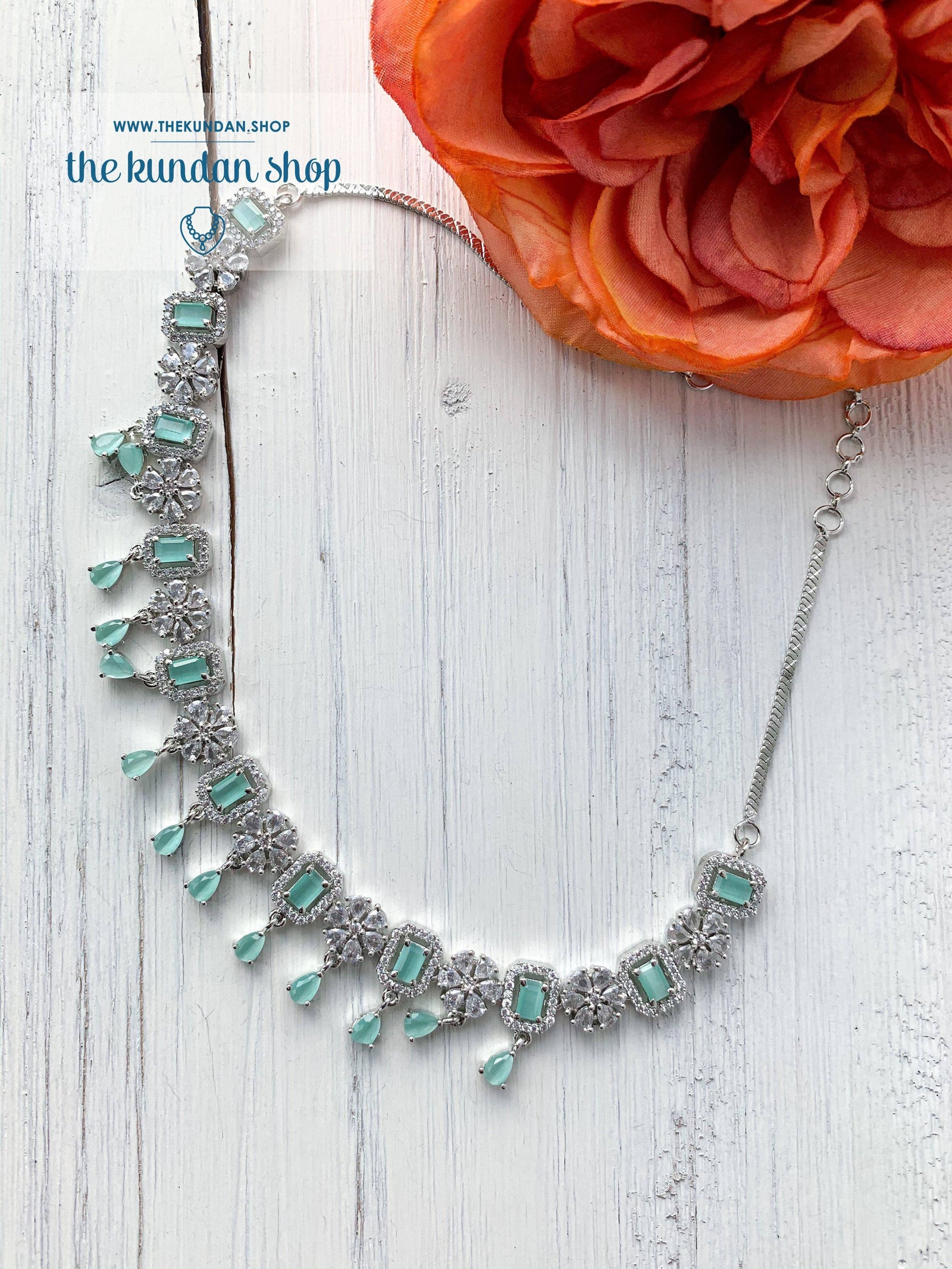 Evening Elegance - Round + Square, Necklace Sets - THE KUNDAN SHOP