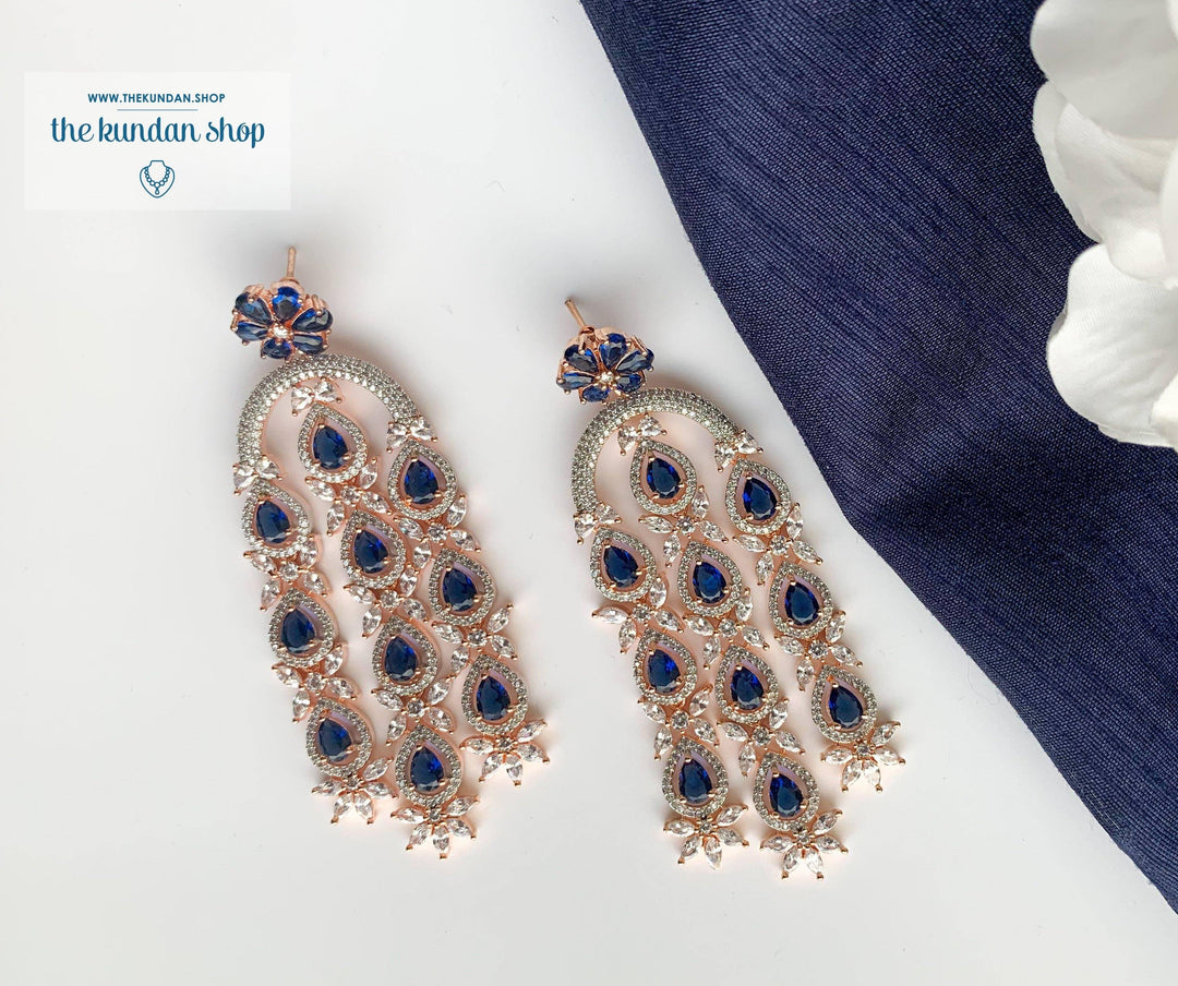 Flower and Stone Drop Earrings THE KUNDAN SHOP 