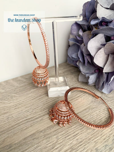 Blossom in Rose Gold Earrings THE KUNDAN SHOP 