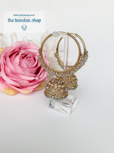 Twinkle Baalis in Antique Earrings THE KUNDAN SHOP Grey 