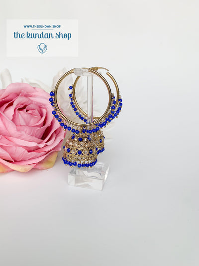 Twinkle Baalis in Antique Earrings THE KUNDAN SHOP Blue 