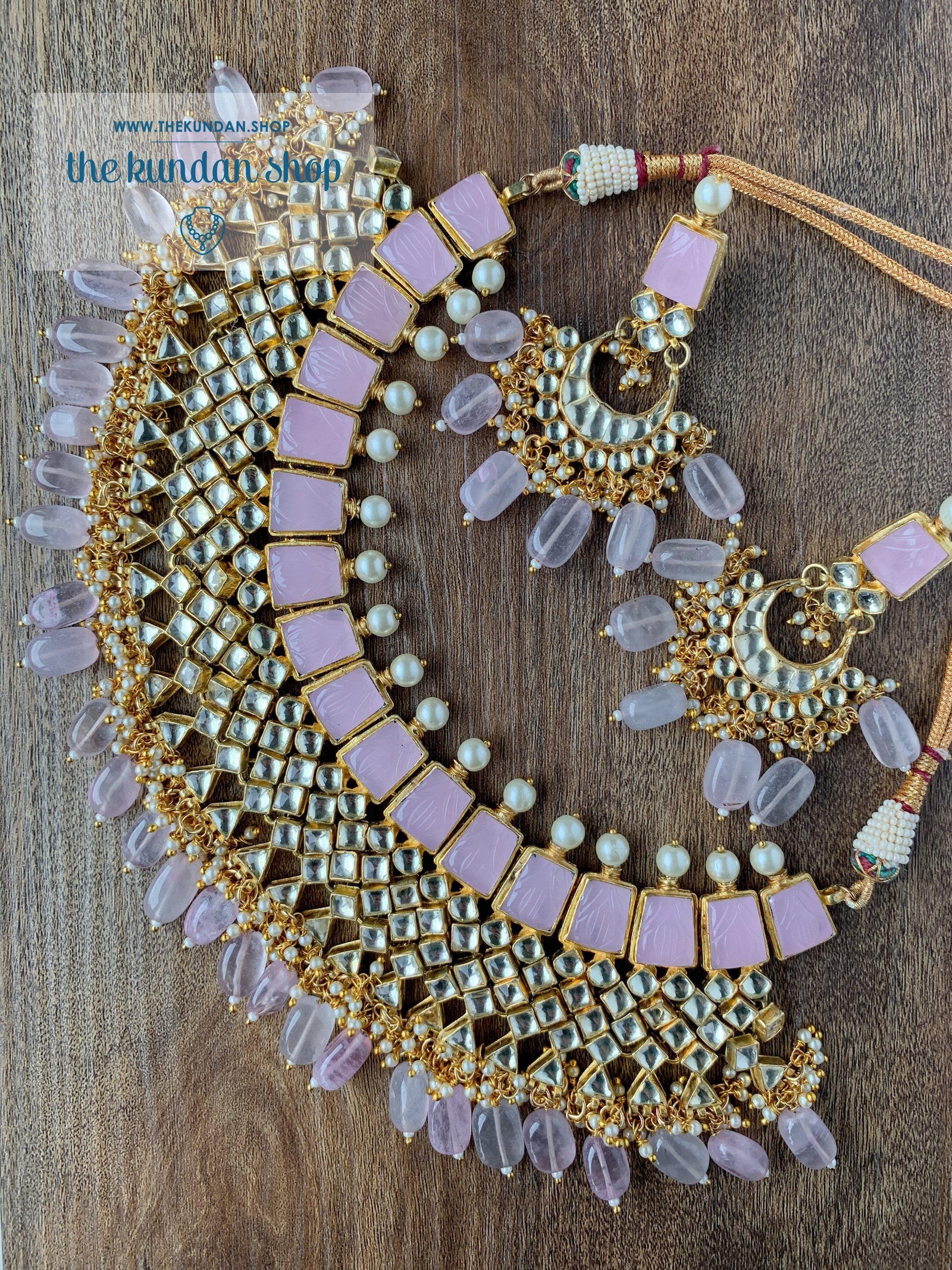 Aspiring Set in Pink Necklace Sets THE KUNDAN SHOP 