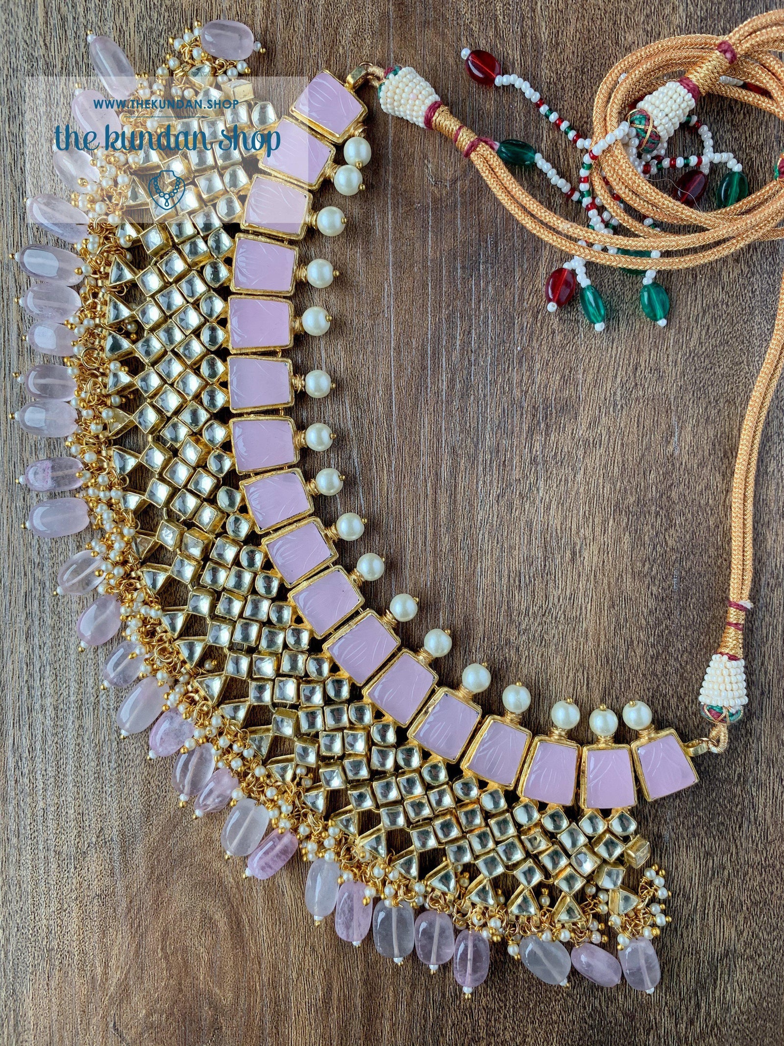 Aspiring Set in Pink Necklace Sets THE KUNDAN SHOP 