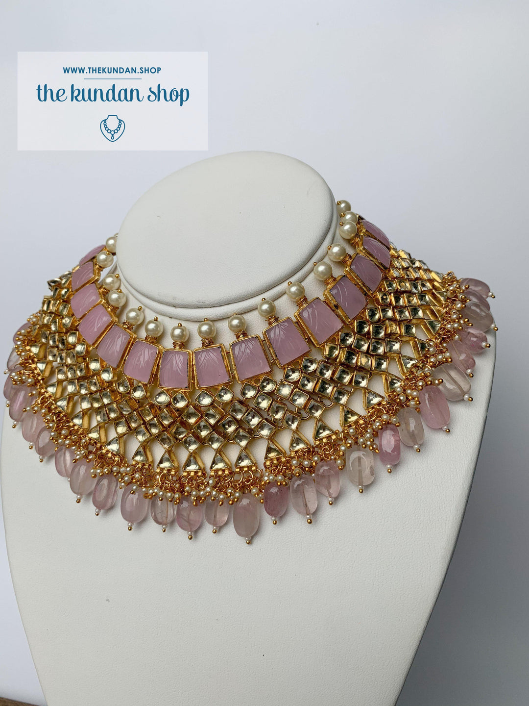 Aspiring Set in Pink Necklace Sets THE KUNDAN SHOP 
