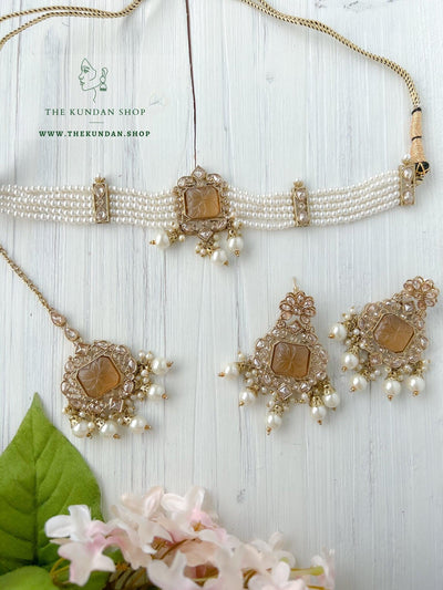 Incline in Polki (in more colors) Necklace Sets THE KUNDAN SHOP Pearl 